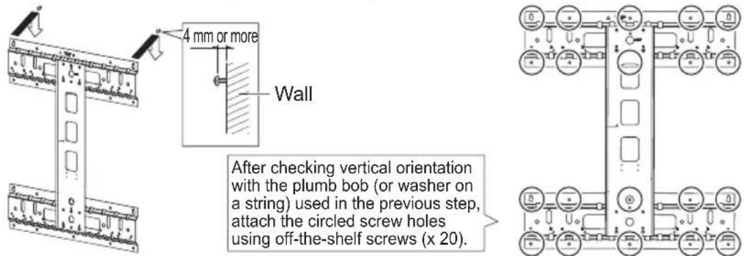 SHARP AN65AG2 - Temporarily attaching the screws - 1
