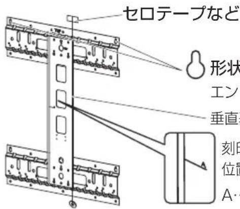 SHARP AN65AG2 - 壁用金具を設置する場所を決める - 1