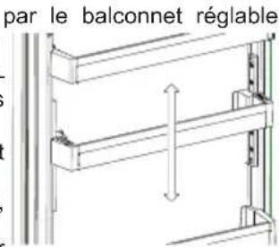 SHARP SJBA11IMXW1 - Balconnet réglabe AdaptiLift - 2