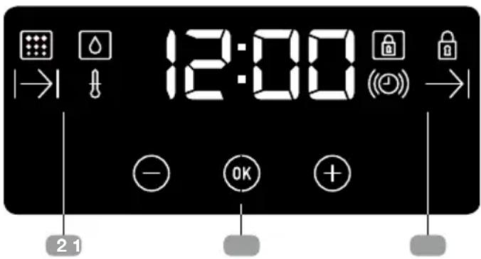 TEKA HSC 635 P - Description de l'horloge électronique - 1