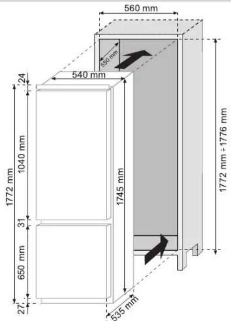 IBERNA IBC 313 A - DIMENSIONS DE L'APPAREIL ET DE LA COLONNE - 1