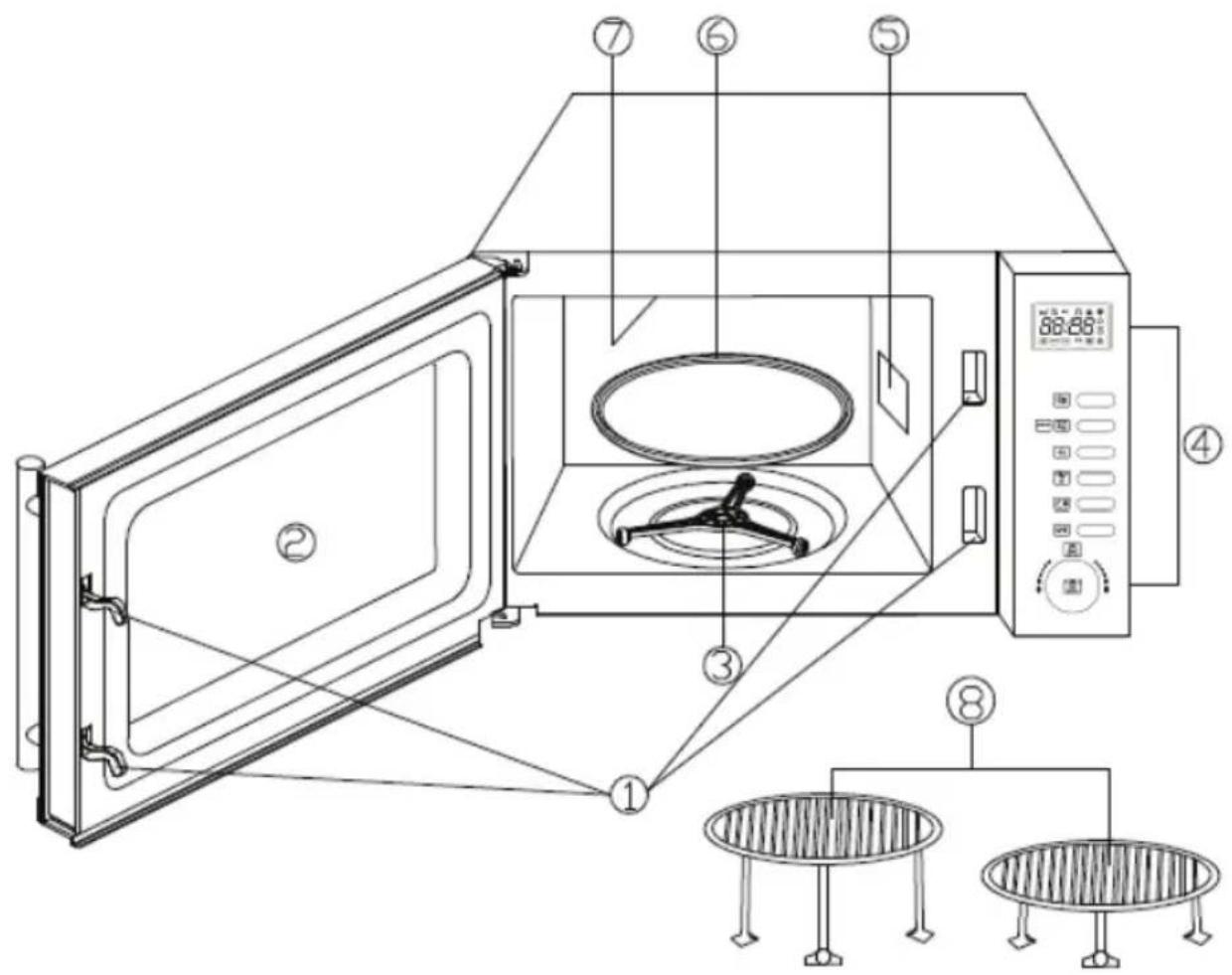 SEVERIN MW 9718 - Parts of the appliance - 1
