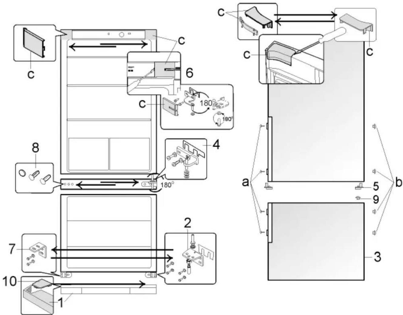SEVERIN KS 9703 - Omkeerbare deur - 1