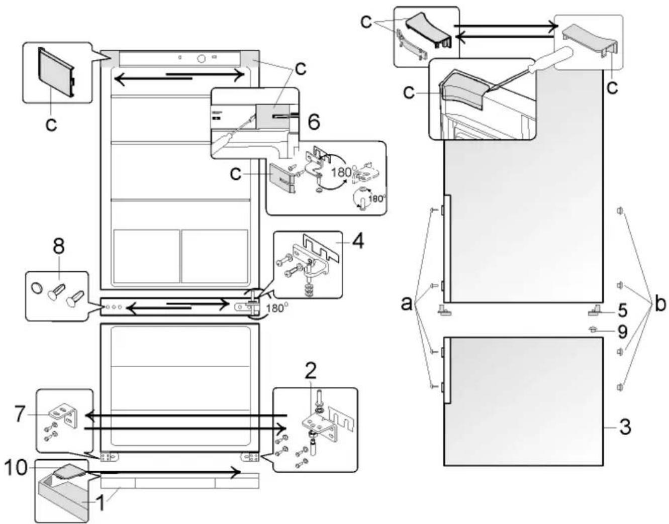 SEVERIN KS 9702 - Reversible door - 1