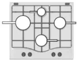 HOTPOINT-ARISTON DD 752 WHA(ICE) - Quemadores a gas - 1
