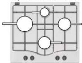 HOTPOINT-ARISTON FTGHG 751 DHA(BK) - Le positionnement correct de la FTGH brûleur - 2