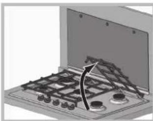 HOTPOINT-ARISTON PKL 741 TD2IXHA - ! Om beschadiging van de elektrische ontstekingsinstallatie te voorkomen, dienen deze Niet gebruikt te worden wanner de branders zich Niet in hun behuizing bevinden. - 1