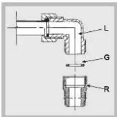 HOTPOINT-ARISTON TQG 641 HA(ICE) - Raccordement par tuyau flexible en acier inox, à paroi continue avec raccords filetés - 1