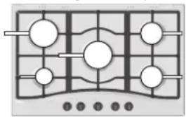 HOTPOINT-ARISTON FTGHG 751DHA(BK)LPG - Quemadores a gas - 2