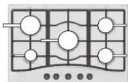 HOTPOINT-ARISTON FTGHG 751DHA(BK)LPG - Praktische Hinweise zum Gebrauch der Brenner - 1
