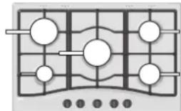 HOTPOINT-ARISTON FTGHG 751DHA(BK)LPG - Posicionamento correto do queimador FTGH - 2