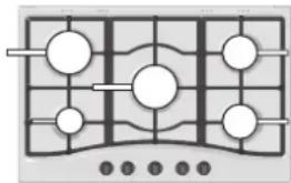 HOTPOINT-ARISTON FTGHG 751DHA(BK)LPG - Een correcte positionering van de brander FTGH - 2