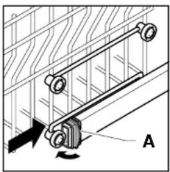 GE GSH5430ZZW - Regolazione del cestello superiore - 2