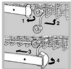 INDESIT IDL 6021 - Regule a alta do cesto superior. - 1