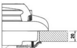 INDESIT PIM 640 AS (BK) - Esquema de fijación de los ganchos - 1