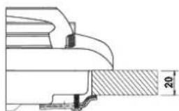 INDESIT PIM 640 AS (BK) - Schema di fissaggio dei ganci - 1