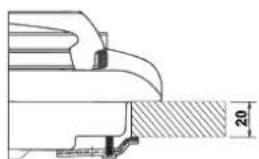 INDESIT PIM 640 AS (BK) - Schema voor de bevestiging van de haken - 1