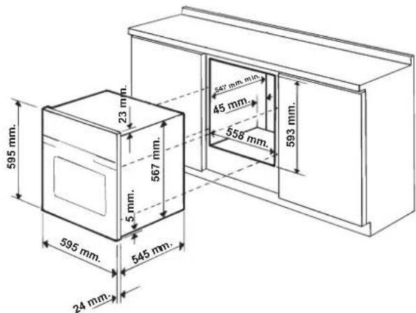INDESIT FIE 53 K.B IX TD - Fitting the appliance - 1