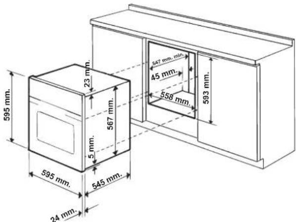 INDESIT FI 53 K.A IX - Fitting the appliance - 1