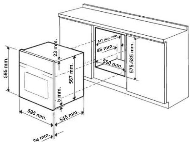 INDESIT FIMS 51 K.A (WH) AUS - Fitting the appliance - 1