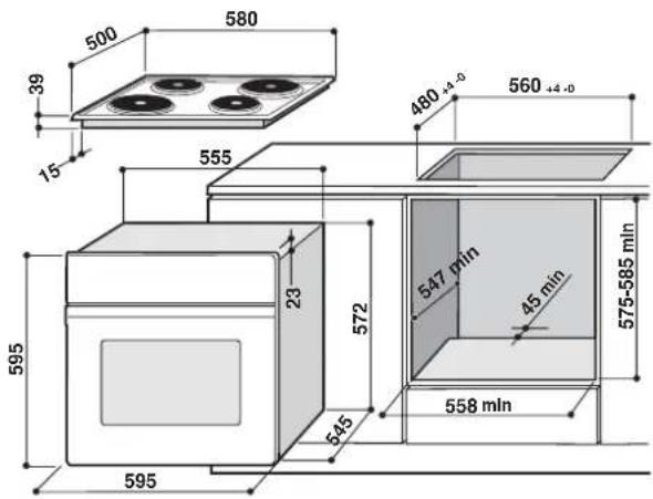 INDESIT HI 50.A IX - Inbouw - 1