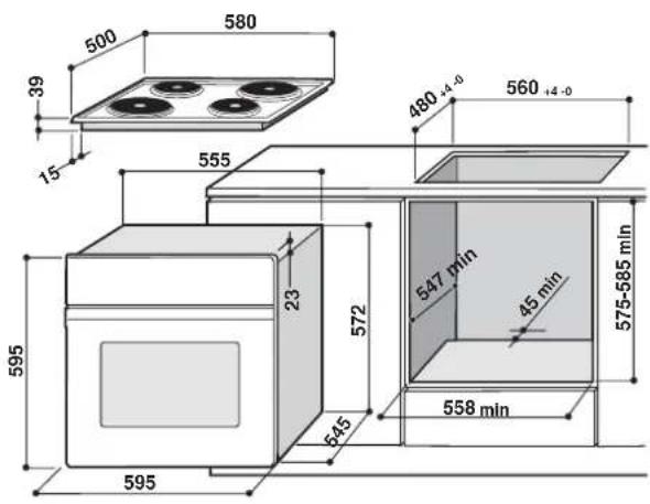 INDESIT HI 50.A IX - Fitting the appliance - 1