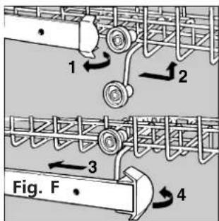 INDESIT DI 450 A.C - How to adjust the Upper rack ... - 6