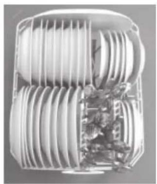 INDESIT DI 450 A.C - Exemples de chargement du panier inférieur - 1