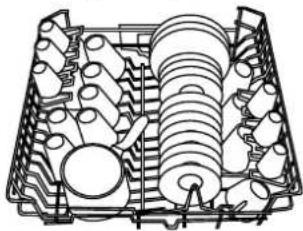 INDESIT IDL 750 EU.2 - Loading examples for the upper rack - 1