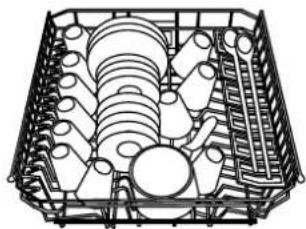 INDESIT IDL 750 EU.2 - Exemples de chargement du panier supérieur - 2