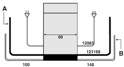 INDESIT IDL 750 EU.2 - Wasser- und Elektroanschluss - 1