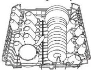 INDESIT IDL 750 S EU.2 - Beschickungsbeispiele fur den Oberkorb - 1