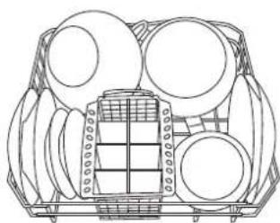 INDESIT IDL 750 S EU.2 - Beschickungsbeispiele fur den Unterkorb - 1