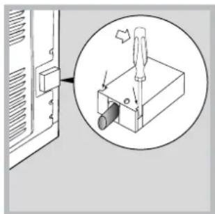 INDESIT FIE 56 K.B IX TD - Montaje del cable de alimentacion electrica - 1