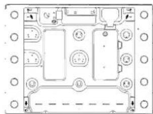 INDESIT P 740 AS (IX) - Schema di fissaggio dei ganci - 4