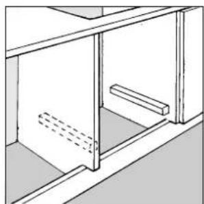 INDESIT P 640 A (BK) - Position crochet pour Derrière top H=40mm - 1