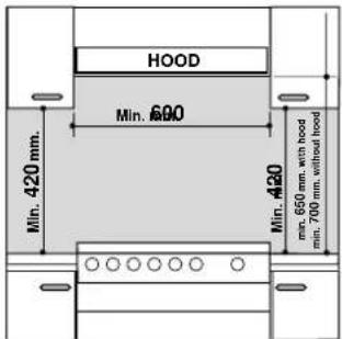 INDESIT P 640 A (BK) - Instalación de los planos componibles - 1