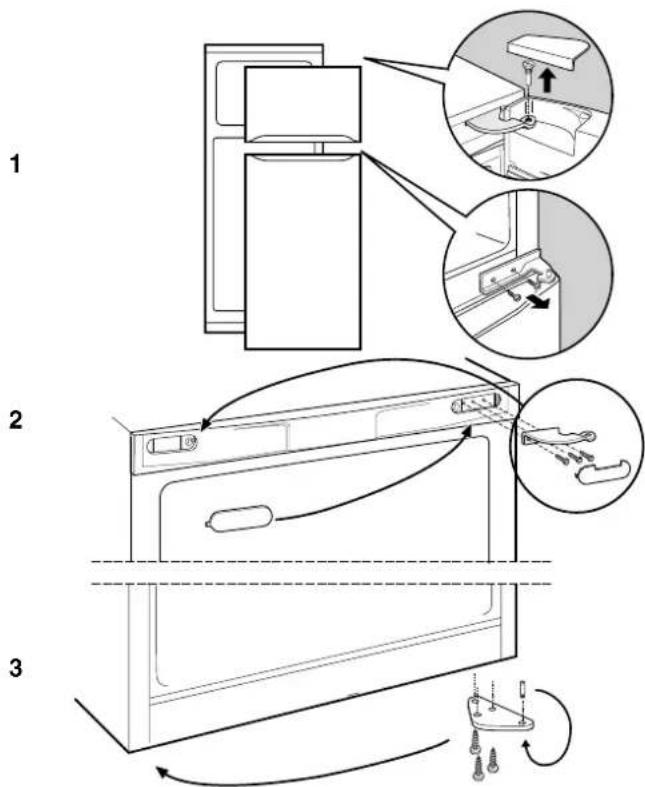 INDESIT R 24 (EU) - Draairichting deuren verwisselbaar - 1