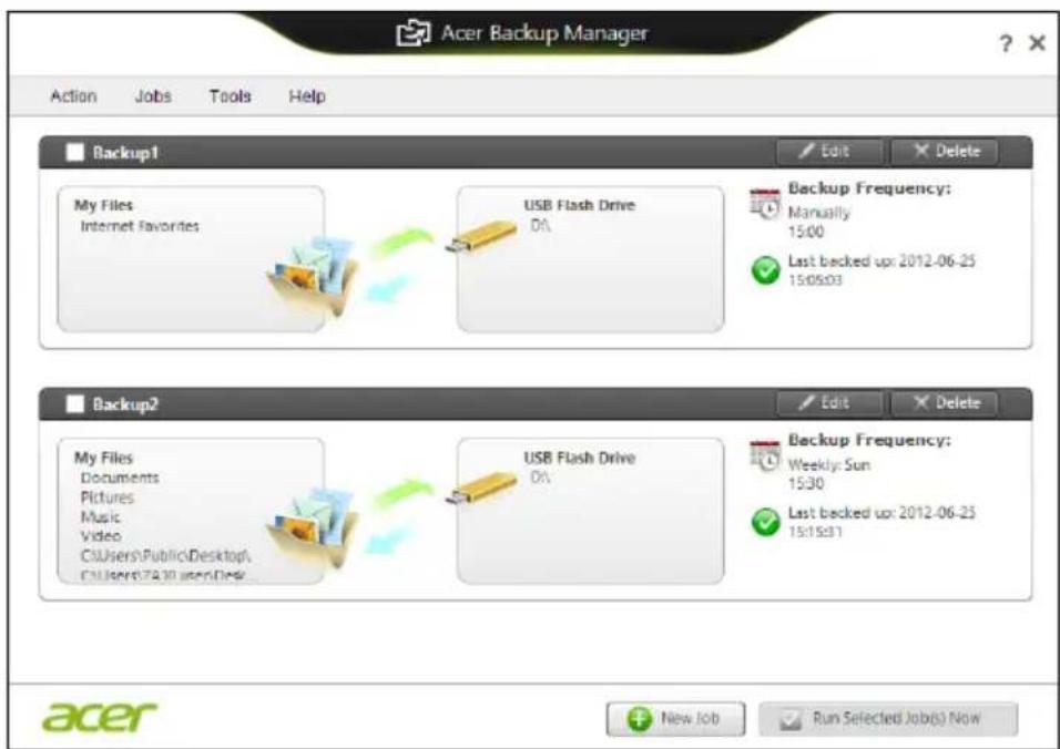 ACER TravelMate B113E - Acer Backup Manager - 2