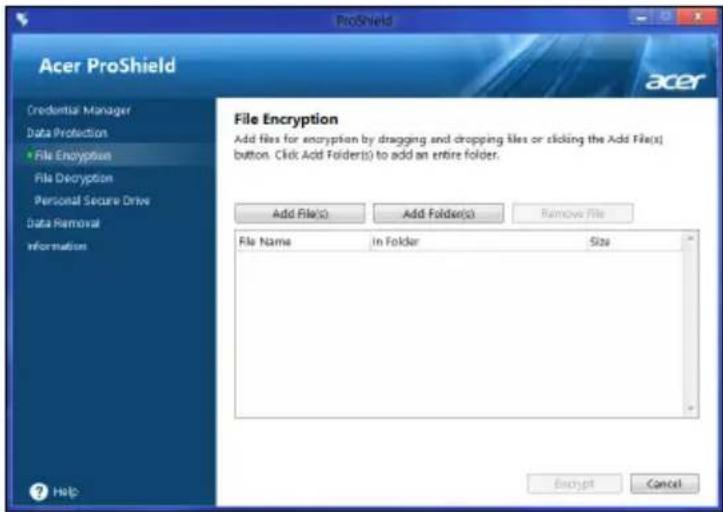 ACER TravelMate B113E - Proteção de dados - 1