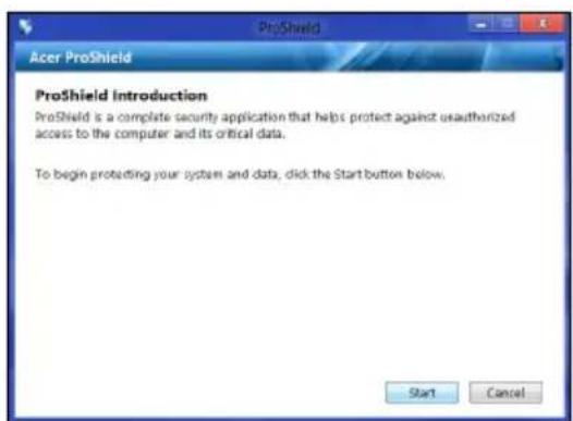 ACER TravelMate B113E - ProShieldin assetusten märittäminen - 1