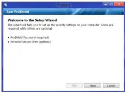 ACER TravelMate B113E - ProShield instellen - 2
