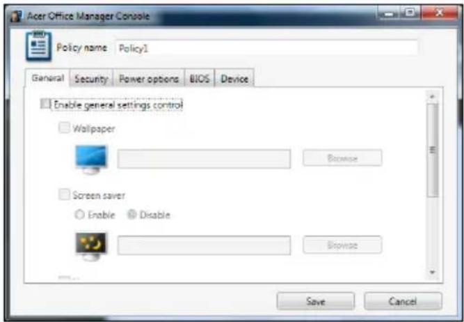ACER TravelMate B113E - Politikker - 1