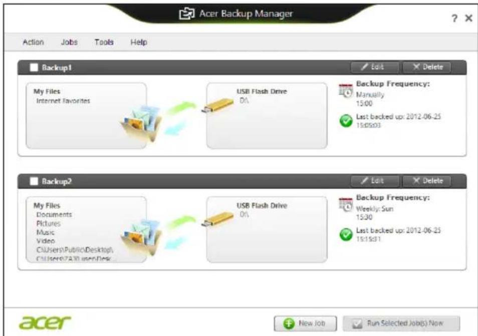 ACER TravelMate B113E - Acer Backup Manager - 2