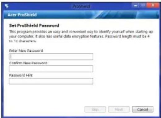 ACER TravelMate B113E - ProShieldin assetusten märittäminen - 3