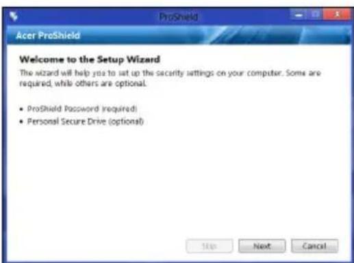 ACER TravelMate B113E - Configurazione di ProShield - 2