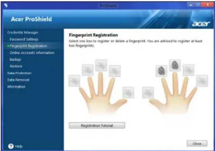 ACER TravelMate B113E - Fingeravtryckregistering* - 1
