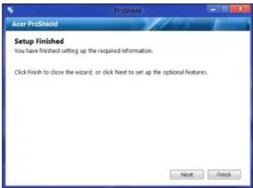 ACER TravelMate B113E - Configurar o ProShield - 4