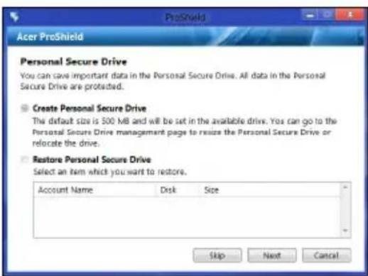 ACER TravelMate B113E - Lecteur sécurisé personnel - 1