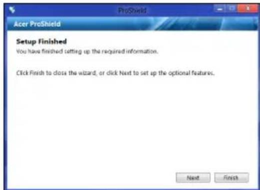 ACER TravelMate B113E - Konfigurere ProShield - 4